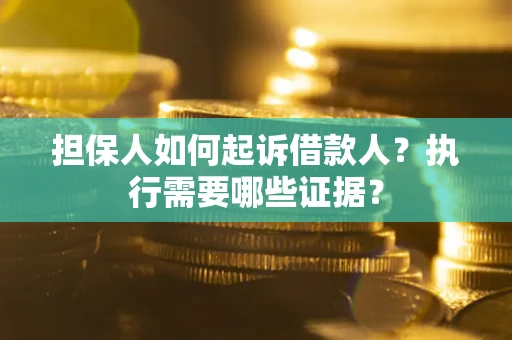 济南担保人如何起诉借款人？执行需要哪些证据？