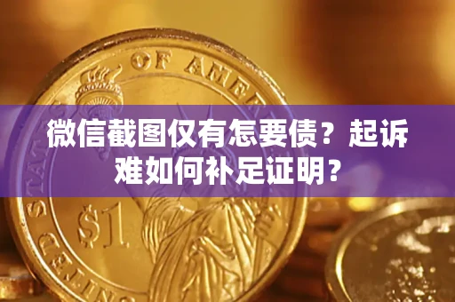 济南微信截图仅有怎要债？起诉难如何补足证明？