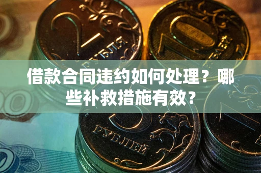 济南借款合同违约如何处理？哪些补救措施有效？