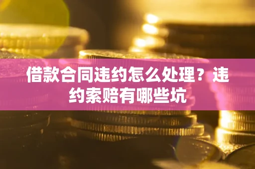 济南借款合同违约怎么处理？违约索赔有哪些坑