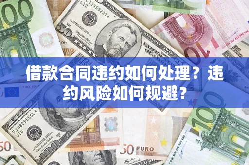 济南借款合同违约如何处理？违约风险如何规避？