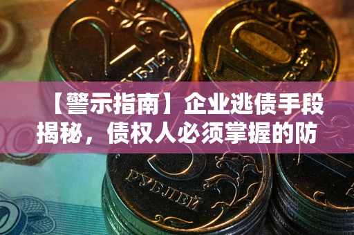 济南【警示指南】企业逃债手段揭秘，债权人必须掌握的防坑宝典