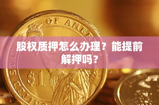 济南股权质押怎么办理？能提前解押吗？